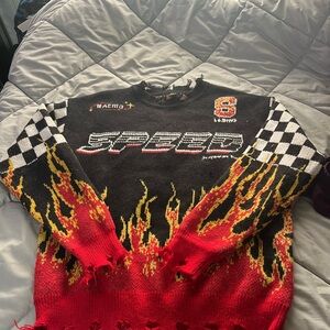 Men’s race car sweater worn once